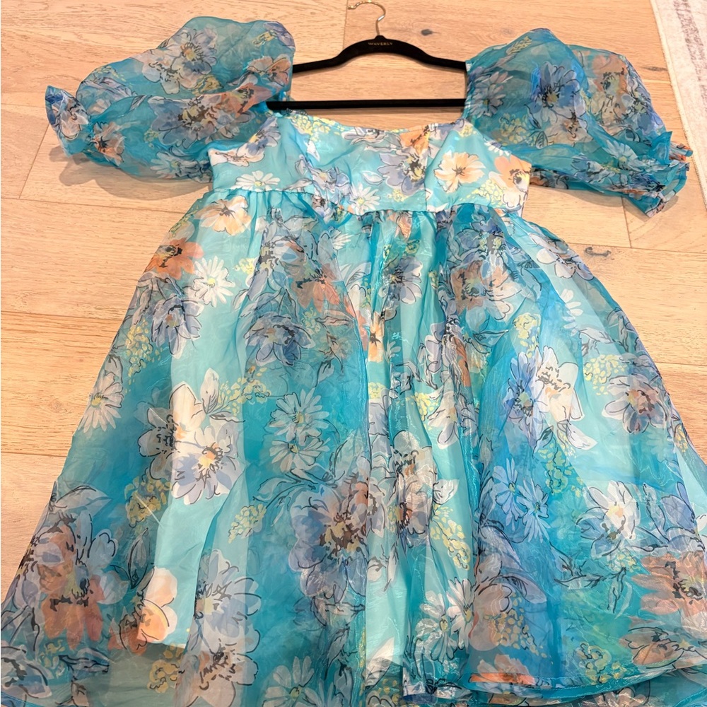 SHEIN Blue Floral Dress